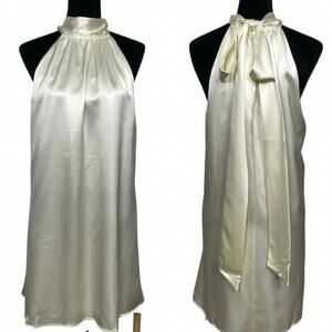 NWT - Reformation Corinth Off-White Silk Mini Dress